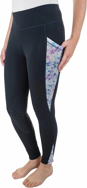 TuffRider Ladies Minerva 3 Season Printed Knee Patch Tights