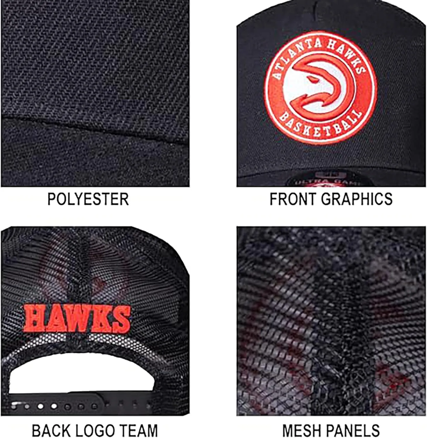 Ultra Game Youth NBA Official 8-20 Snap Back All Around The World Trucker Baseball Cap Hat