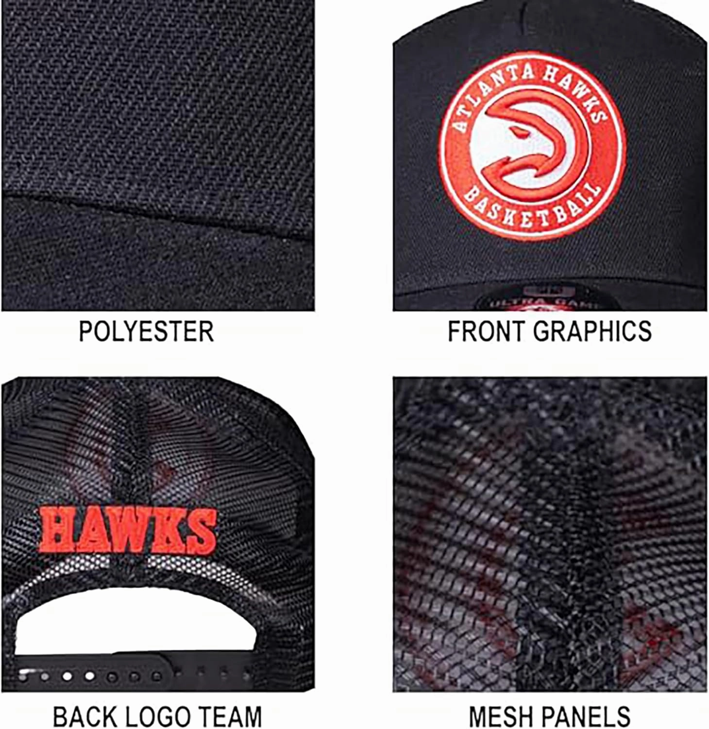 Ultra Game Men's NBA Official Snap Back All Around The World Trucker Baseball Cap Hat