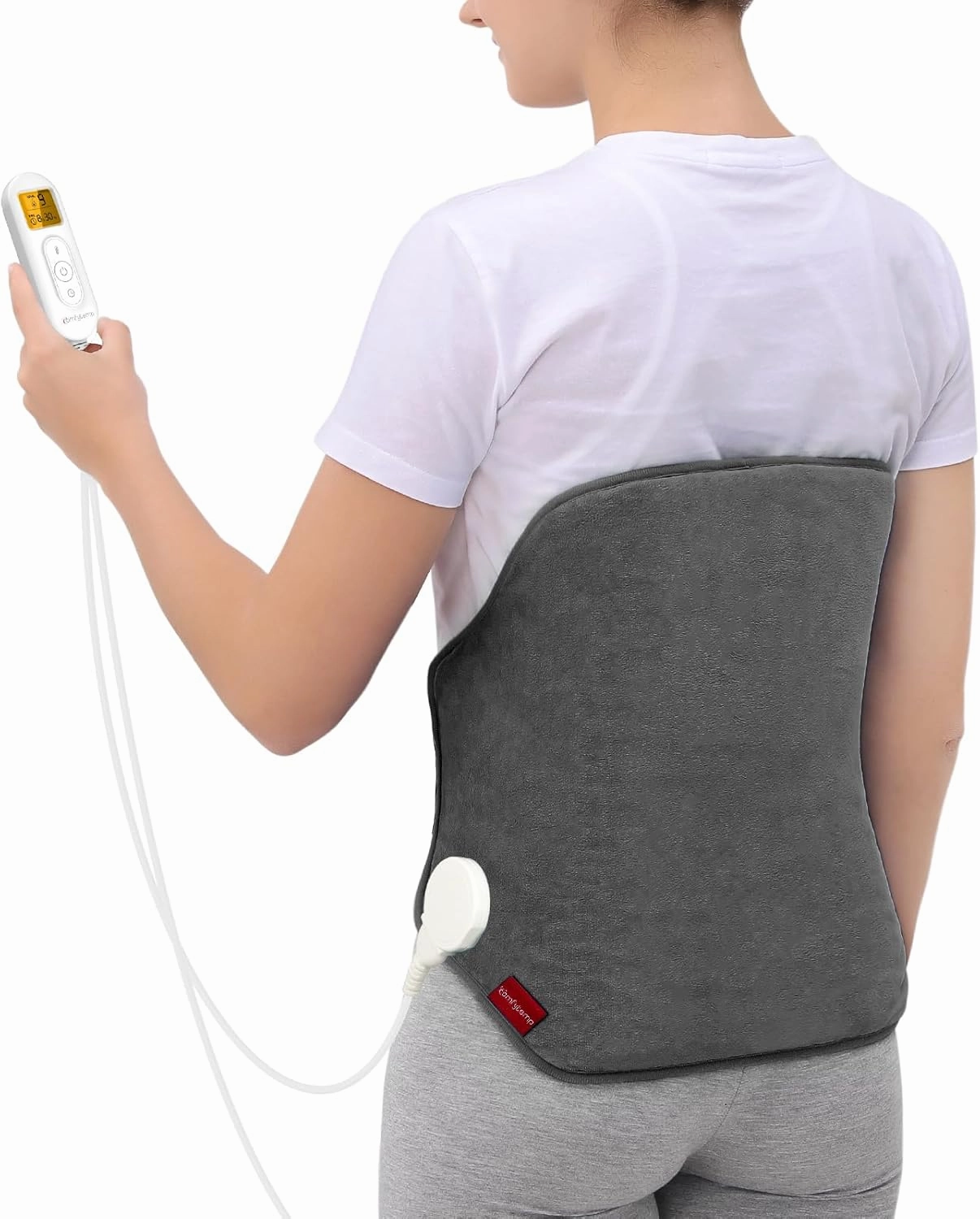 Upgraded Heating Pad for Back Pain Relief, Comfytemp Birthday Gifts for Women Men, FSA HSA Eligible Large Electric Heat Pad for Cramps, Lower Back, Lumbar, Sciatica, XL Heated Belt — 11 Auto-Off Grey