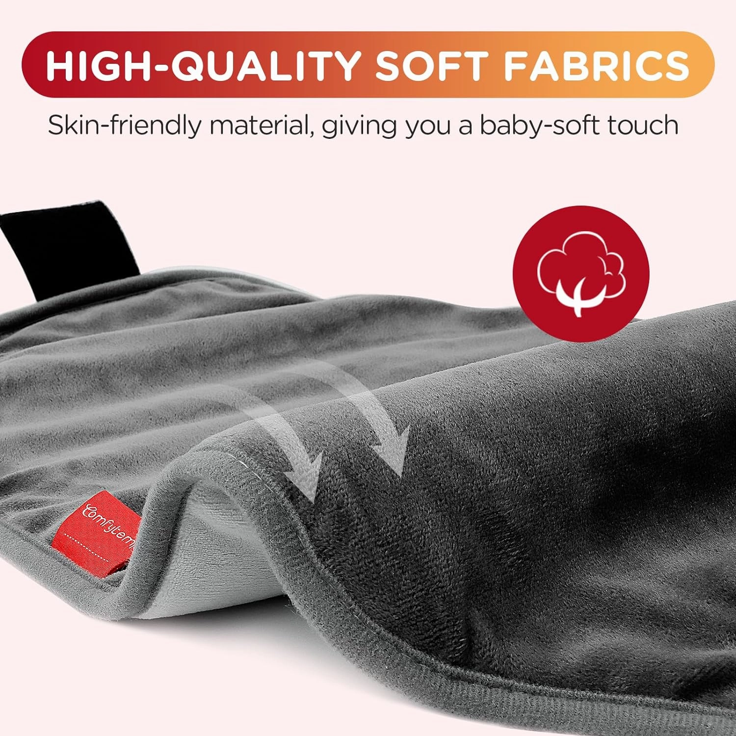 Upgraded Heating Pad for Back Pain Relief, Comfytemp Birthday Gifts for Women Men, FSA HSA Eligible Large Electric Heat Pad for Cramps, Lower Back, Lumbar, Sciatica, XL Heated Belt — 11 Auto-Off Grey
