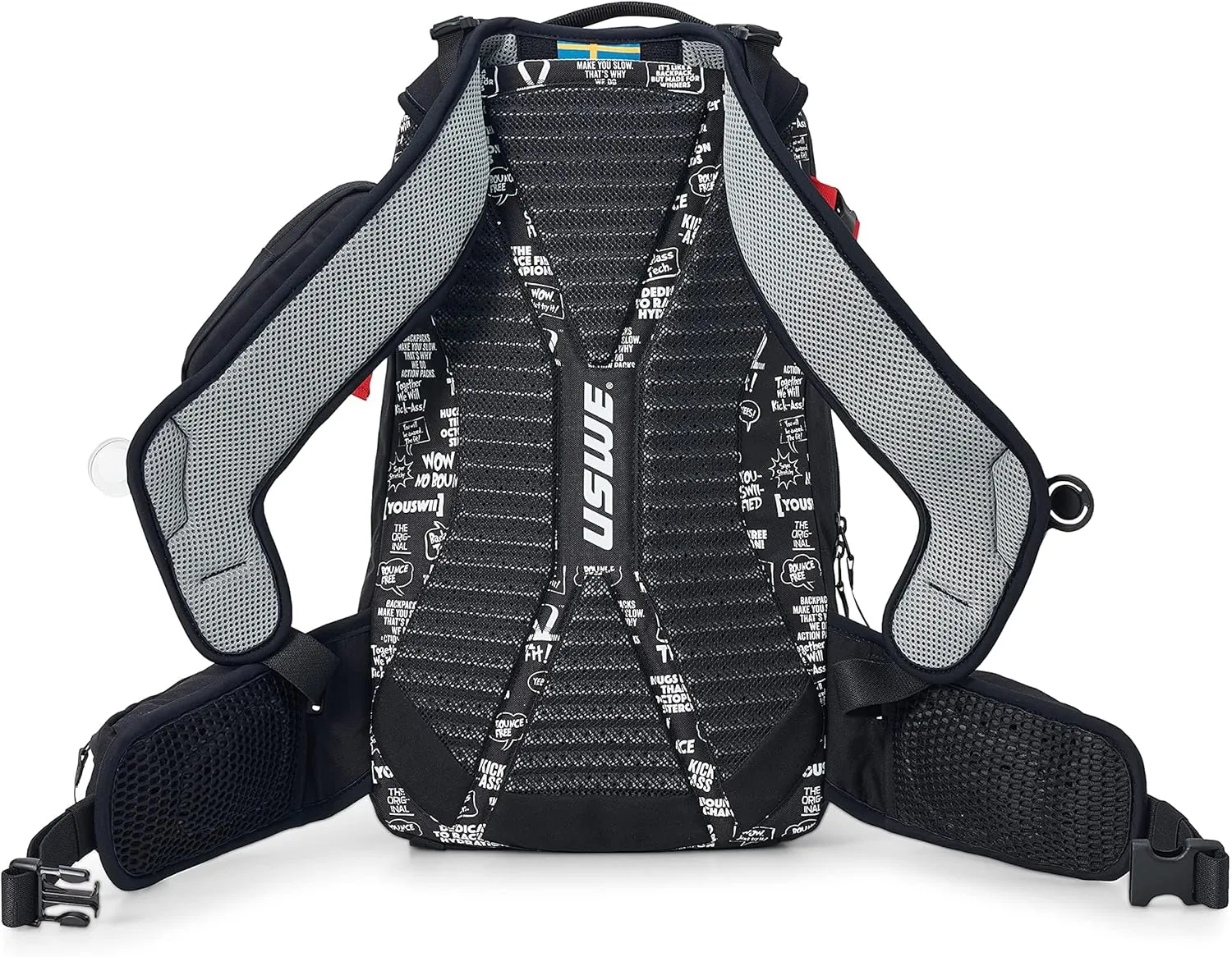 USWE Core Backpack, a High End Daypack for Enduro, Dirtbike, Moto, Black (16L USWE Red)