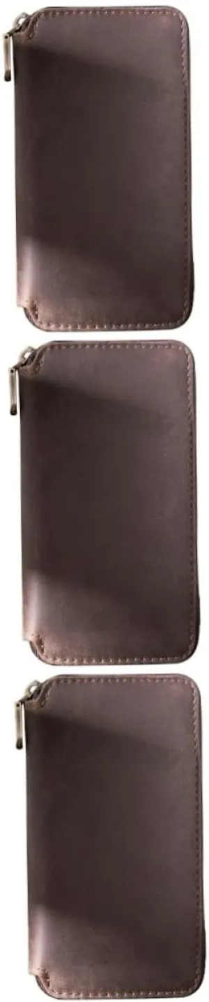 VALICLUD 3pcs Box Watch Bag Holder Pocket Watch Display Case Watch Storage Case Watches Digital Watch Travel Accessories Travel Pouch Watch Winder Waterproof Watch Winders Leather Brown