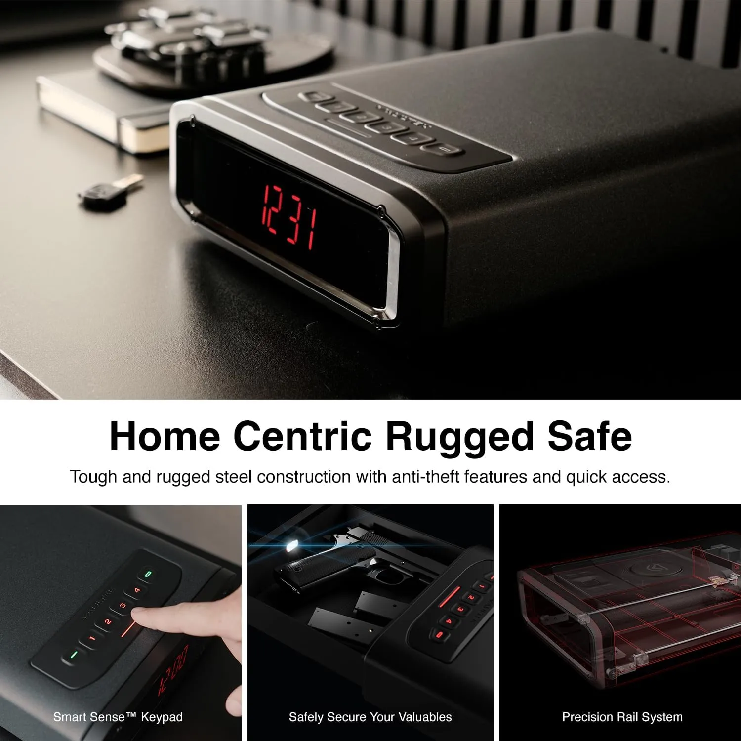 VAULTEK DS2e Smart Station™ Essential Model with Digital Keypad   Auto Open Drawer   Charging Ports