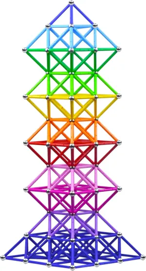 Veatree 206Pcs 2.28" Magnetic Building Sticks Blocks Toys, Magnet Educational Toys STEM Toys for Kids and Adult, Building Toy 3D Puzzle with Storage Bag