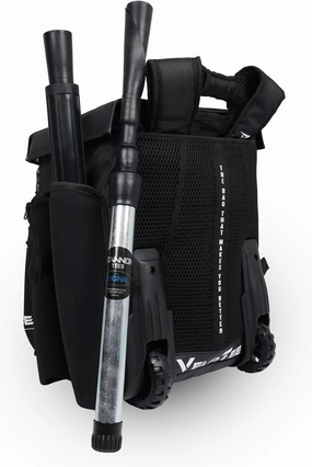 VeloTee 2.0 Baseball & Softball Bat Bag | Coaches Bag | Bucket Backpack Seat with Adjustable Batting Tee