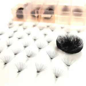 Veritee 1000 Fans 25D Handmade Lash Extensions by Pinching Mix 9-16mm Cashmere Velvet Premade Eyelash Extensions Silk Promade Loose fans, black