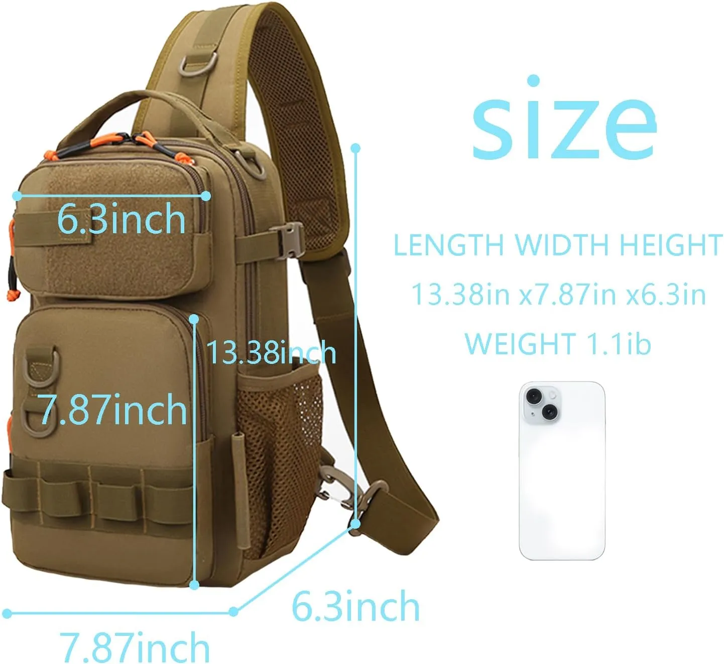 Versatile Fishing Backpack with Rod Holder and Adjustable Straps