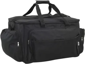 vidaXL Fishing Bag, Tackle Bag with Carry Handle, Fly Fishing Bag, Gear Bag for Hiking Travel Trekking Biking, Waterproof Black Oxford Fabric