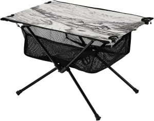 Village Drawing Portable Folding Camping Table, Compact Lightweight Beach Table with Carrying Bag for Outdoor Picnics, BBQs, Camp