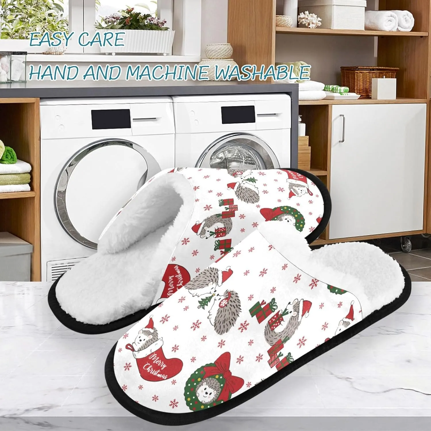 visesunny Slippers for Women Mens Winter Warm Memory Foam Cotton Home Slippers Soft Plush Fleece Slip on House Slippers for Girls Indoor Outdoor Shoes