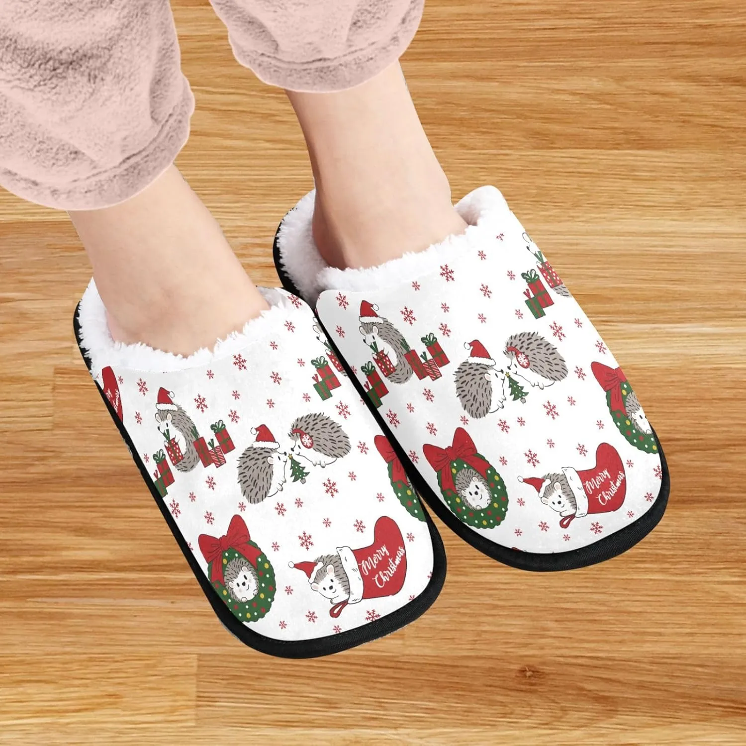 visesunny Slippers for Women Mens Winter Warm Memory Foam Cotton Home Slippers Soft Plush Fleece Slip on House Slippers for Girls Indoor Outdoor Shoes