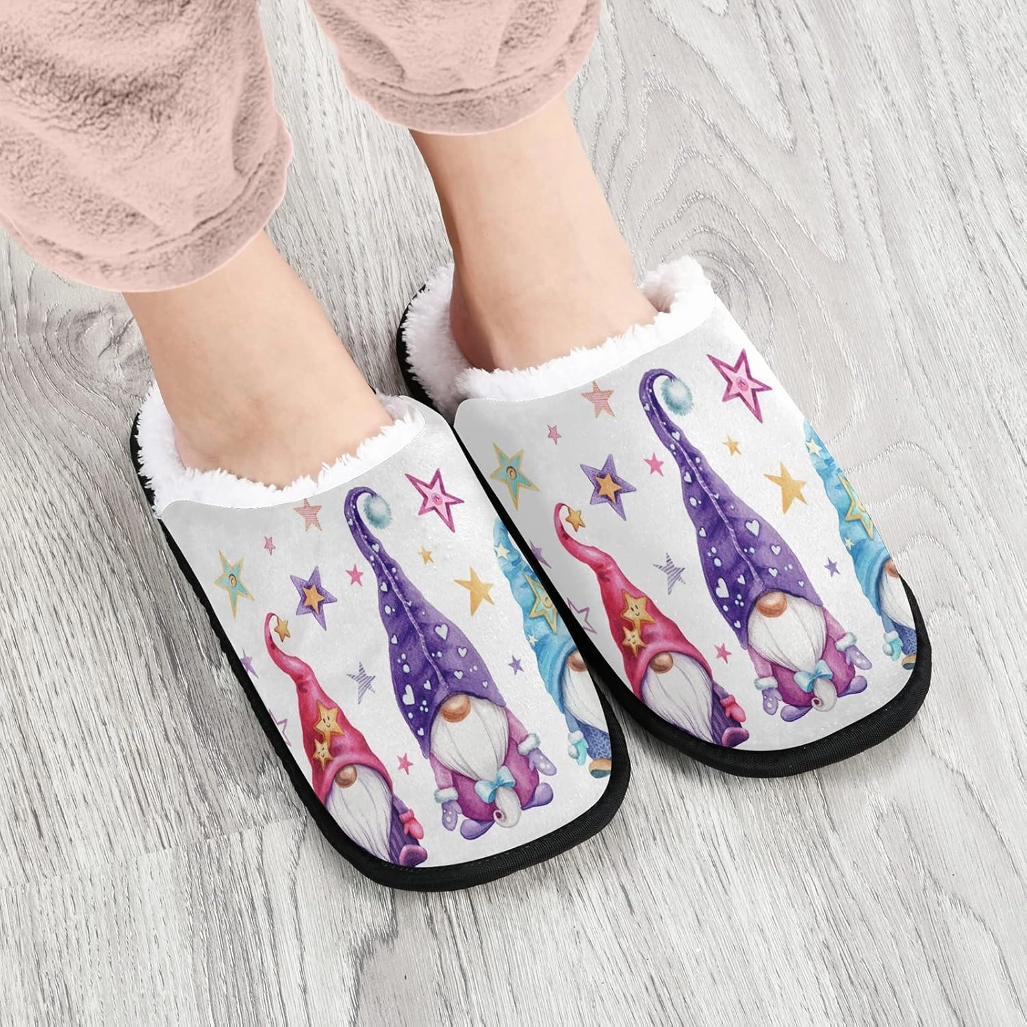 Visesunny Modern Cute Funny House Slippers for Women Men - Unisex Indoor Outdoor