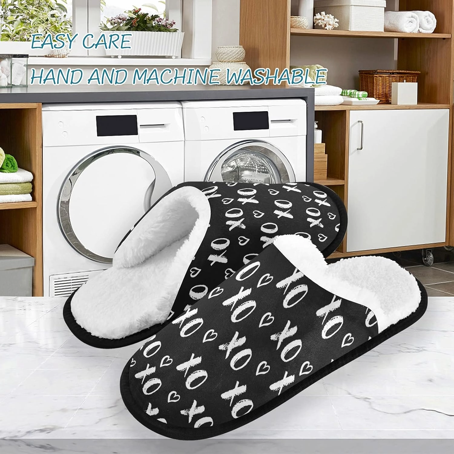 Visesunny Modern Cute Funny House Slippers for Women Men - Unisex Indoor Outdoor