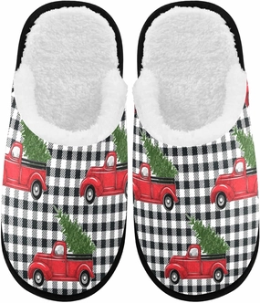 visesunny Slippers for Women Mens Funny Winter Warm Memory Foam Cotton Home Slippers Soft Plush Fleece Slip on House Slippers Unisex