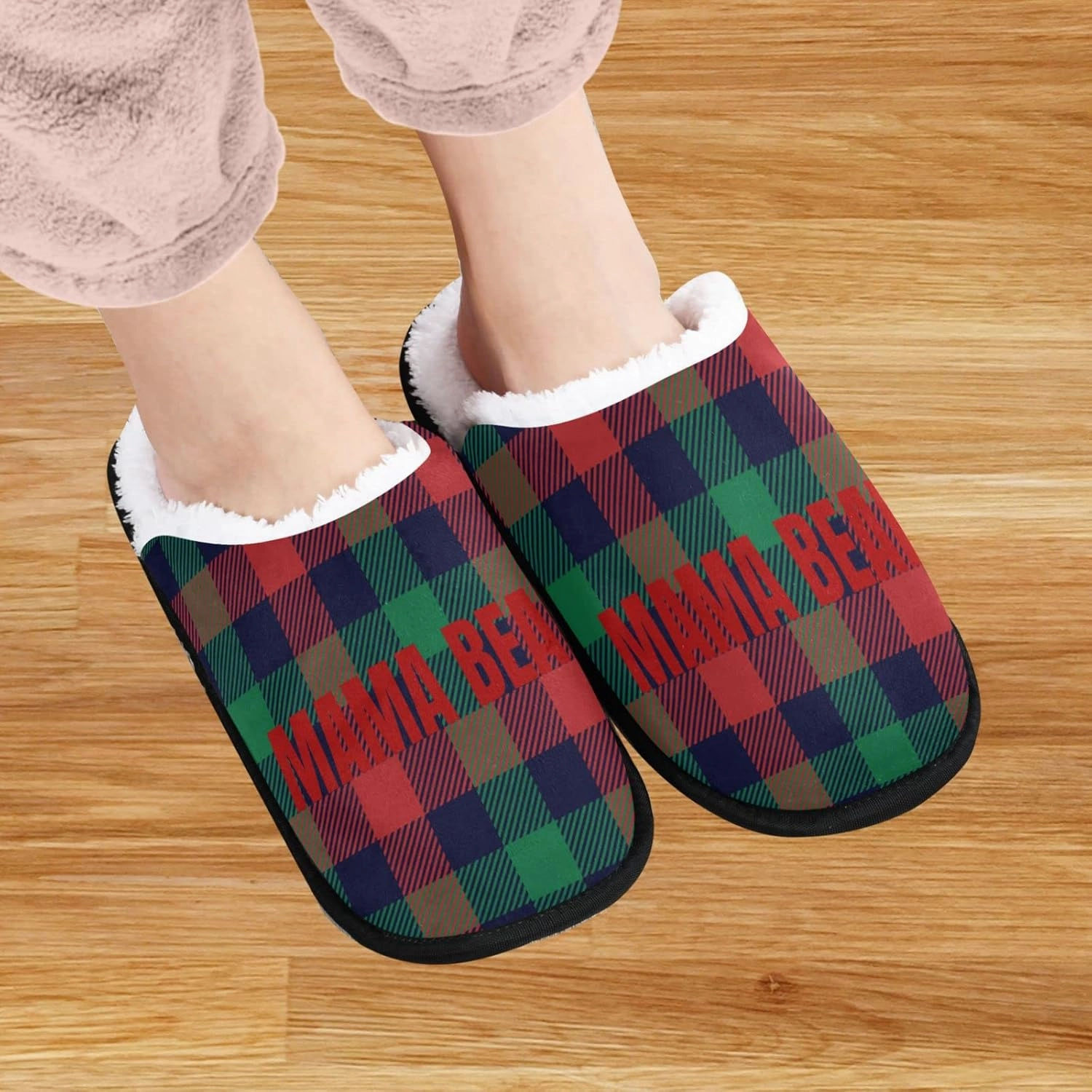 visesunny Slippers for Women Mens Stylish Foral Winter Warm Memory Foam Cotton Home Slippers Soft Plush Fleece Slip on House Slippers Unisex Indoor Outdoor Shoes