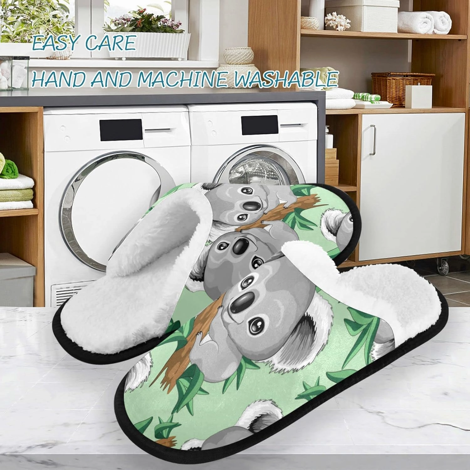 visesunny Slippers for Women Mens Winter Warm Memory Foam Cotton Home Slippers Women's House Slippers Bedroom Slippers Cozy Indoor Outdoor Shoes Unisex