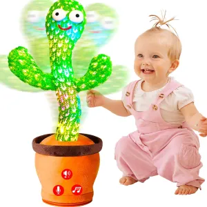 Volume Adjustable Dancing Talking Cactus Toy for Baby Toddler, Interactive Cactus Baby Toy, Mimicking Singing Repeating, Baby Toys for Girls Boys, Birthday Gifts