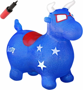 WALIKI Bouncy Horse Hopper | Benny The Jumping Bull Inflatable Hopping Pony for Toddlers