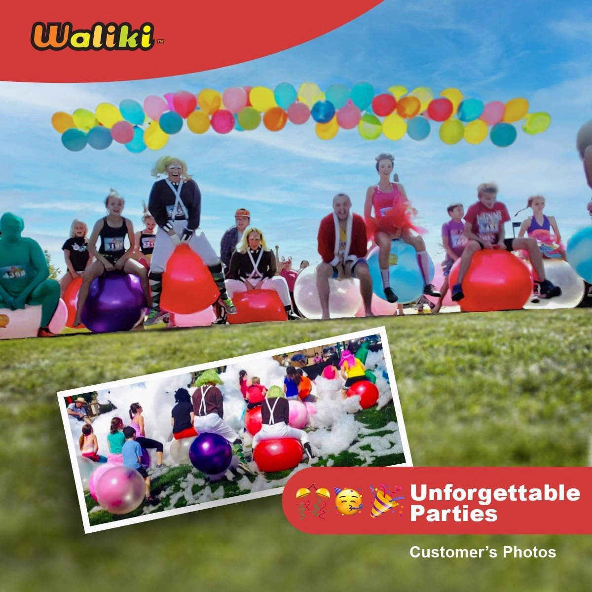 WALIKI Hopper Ball for Teenagers | Hippity Hop | Jumping Hopping Ball | Bouncy Ball Field Day (22"/55CM)
