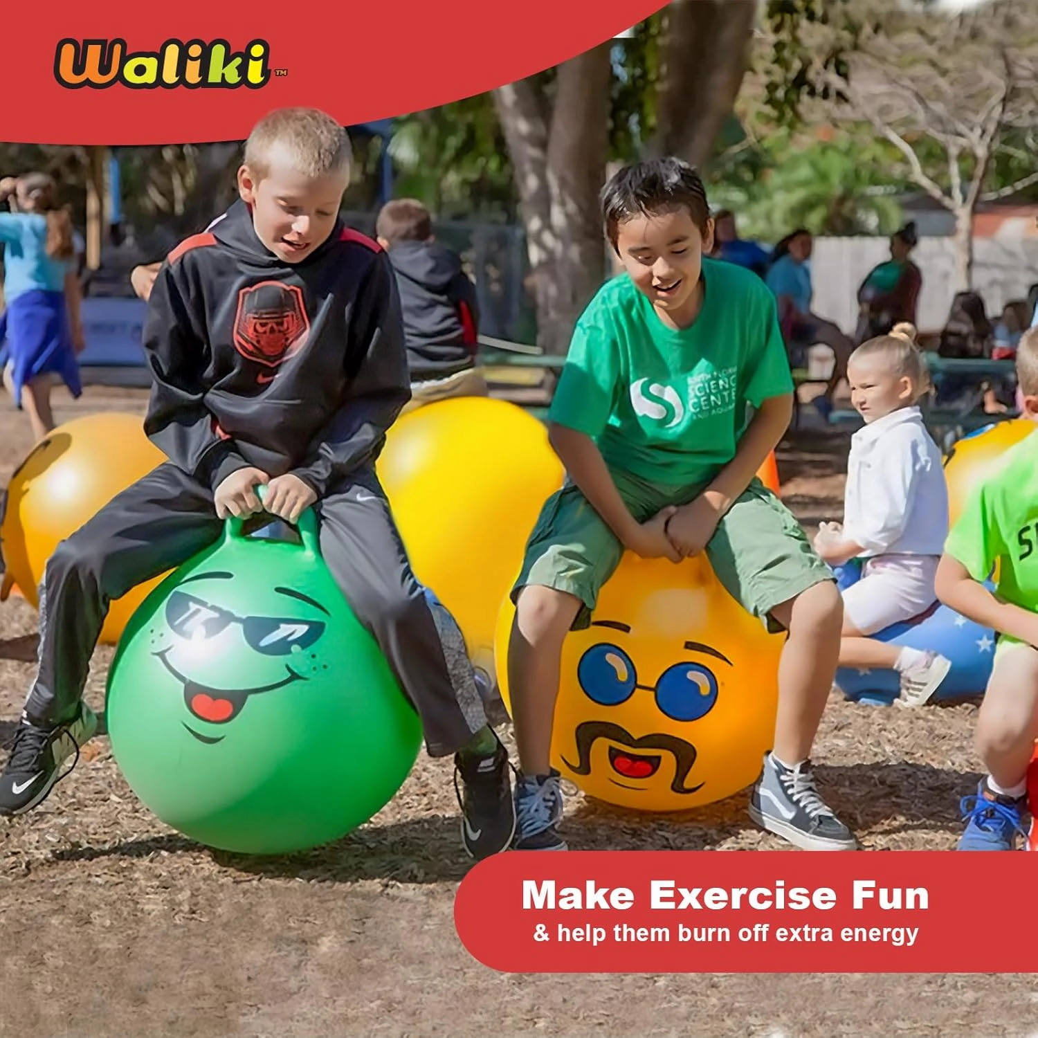 WALIKI Hopper Ball Toys for Kids 3 4 5 and 6 Years Old | Hippity Hop Jumping Ball | Cool Bouncy Toy for Boys and Girls