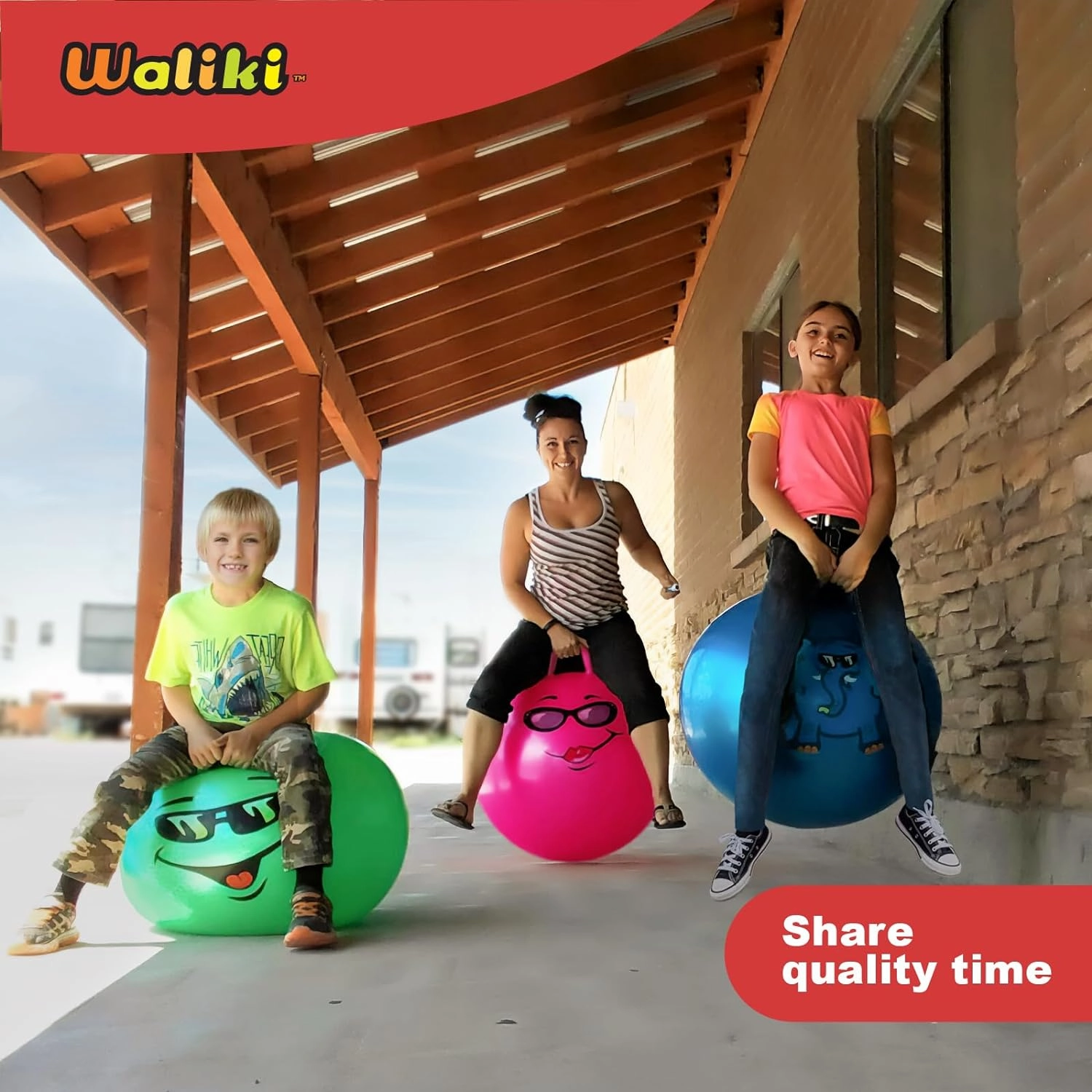 WALIKI Hopper Ball Toys for Kids 3 4 5 and 6 Years Old | Hippity Hop Jumping Ball | Cool Bouncy Toy for Boys and Girls