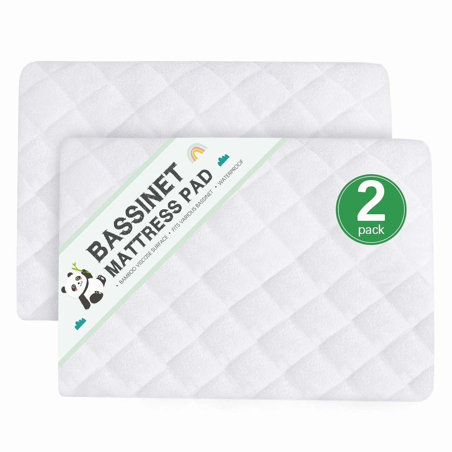 Waterproof Bassinet Mattress Protector, Fit for 19" x 27" Graco My View 4 in 1 Bassinet, Ultra Soft Breathable, Viscose Made from Bamboo Surface, Washer & Dryer