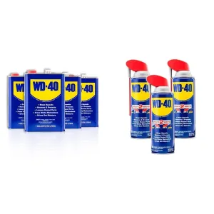 WD-40-490118 Multi-Use Product, One Gallon [4-Pack] & Original Formula, Multi-Use Product with Smart Straw Sprays 2 Ways,12 OZs, 3-Pack, 12 OZ