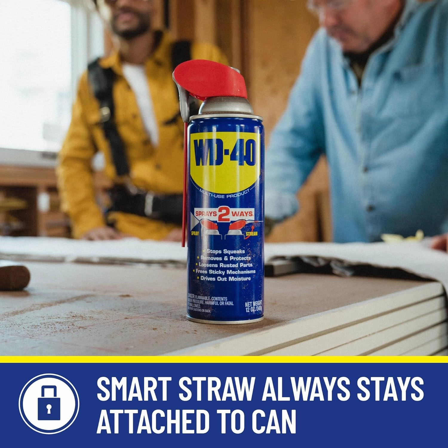WD-40 Original Formula, Multi-Use Product with Smart Straw Sprays 2 Ways, 8 OZ [3-Pack] & Original Formula, Multi-Use Product with Smart Straw Sprays 2 Ways,12 OZs, 3-Pack, 12 OZ