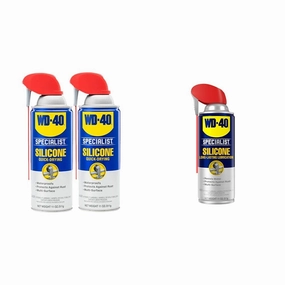 WD-40 Specialist Silicone Lubricant Twin Pack with Smart Straw, Sprays 2 Ways, 11 OZ (2 Count)