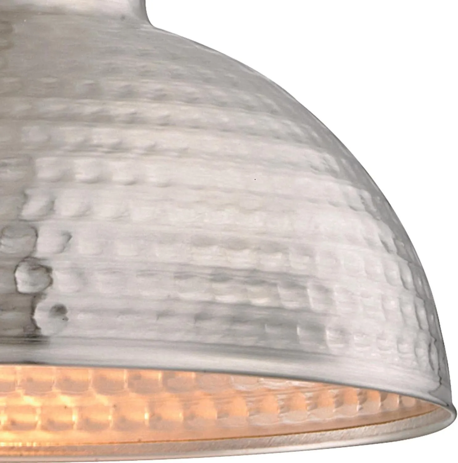 Westinghouse Brushed Nickel 6309600 One-Light Indoor Pendant, Hammered Finish