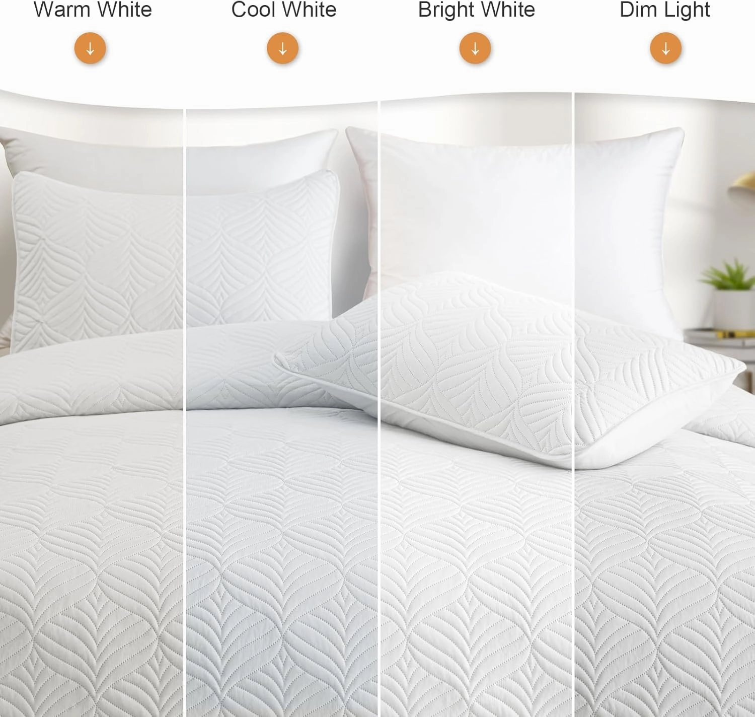 Whale Flotilla Elegant Extra Soft Quilts Queen Size, 3-Piece Lightweight Modern Geometric Full Queen Quilt Bedding Sets Bedspread Coverlet for All Seasons, White