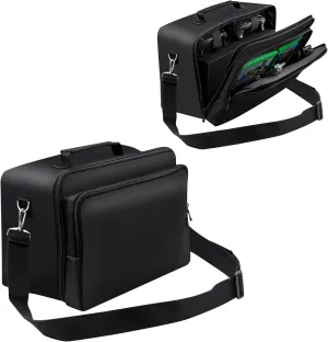 Wigearss Travel Case for Xbox Series X Console – Large Capacity, Waterproof&Shock-Resistant Carrying Case with Detachable Shoulder Strap, Protective Storage Bag for Console, Controllers, Cables&Games