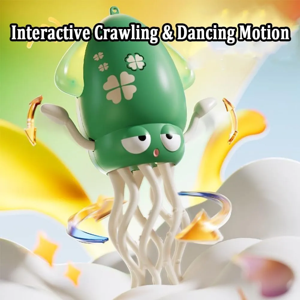 Wiggly Wonder Octopus, Smart Tentacle Explorer Automatic Avoidance, Electric Magic Dancing Octopus Toy with Led Lights and Music, Crazy 8-Leg Auto-Dance, Kid & Pet Safe (2pc-a)