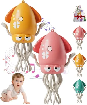 Wiggly Wonder Octopus, Smart Tentacle Explorer Automatic Avoidance, Electric Magic Dancing Octopus Toy with Led Lights and Music, Crazy 8-Leg Auto-Dance, Kid & Pet Safe (2pc-a)