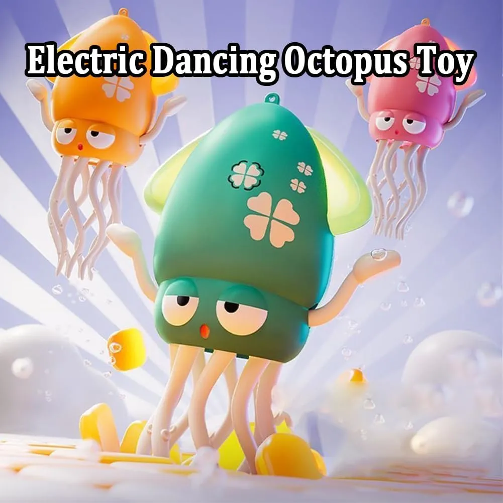 Wiggly Wonder Octopus, Smart Tentacle Explorer Automatic Avoidance, Electric Magic Dancing Octopus Toy with Led Lights and Music, Crazy 8-Leg Auto-Dance, Kid & Pet Safe (2pc-a)