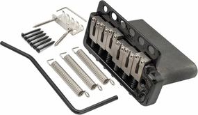 Wilkinson WVP6-SB 54mm 5 1 Hole SUS Stainless Steel Saddles Guitar Tremolo Bridge with Full Solid Steel Block for Import Strat and Japan Strat, Black