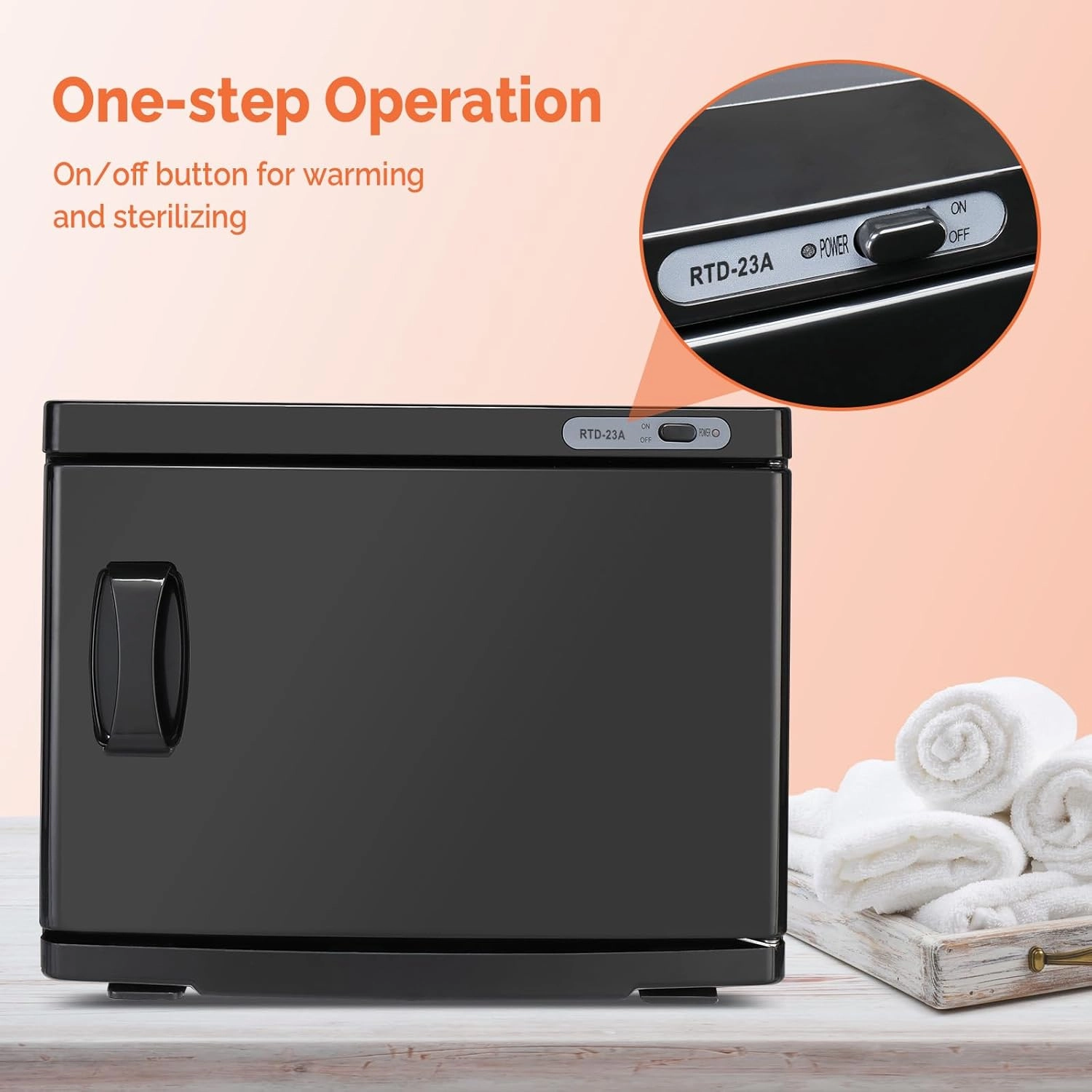 Winado Hot Towel Warmer Cabinet, 23L Large Capacity Towel Heater, 2-in-1 Professional Mini Towel Warmer for Facials Massage, Esthetician, Salon Beauty, Spa Barbershop, Black