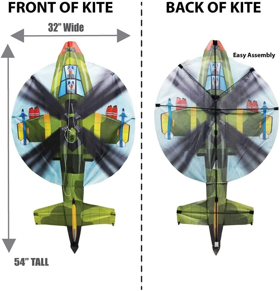 WindNSun FlightZone Kites - Easy to Fly Aviation Themed Airplane and Space Shuttle Kites for Kids and Adults