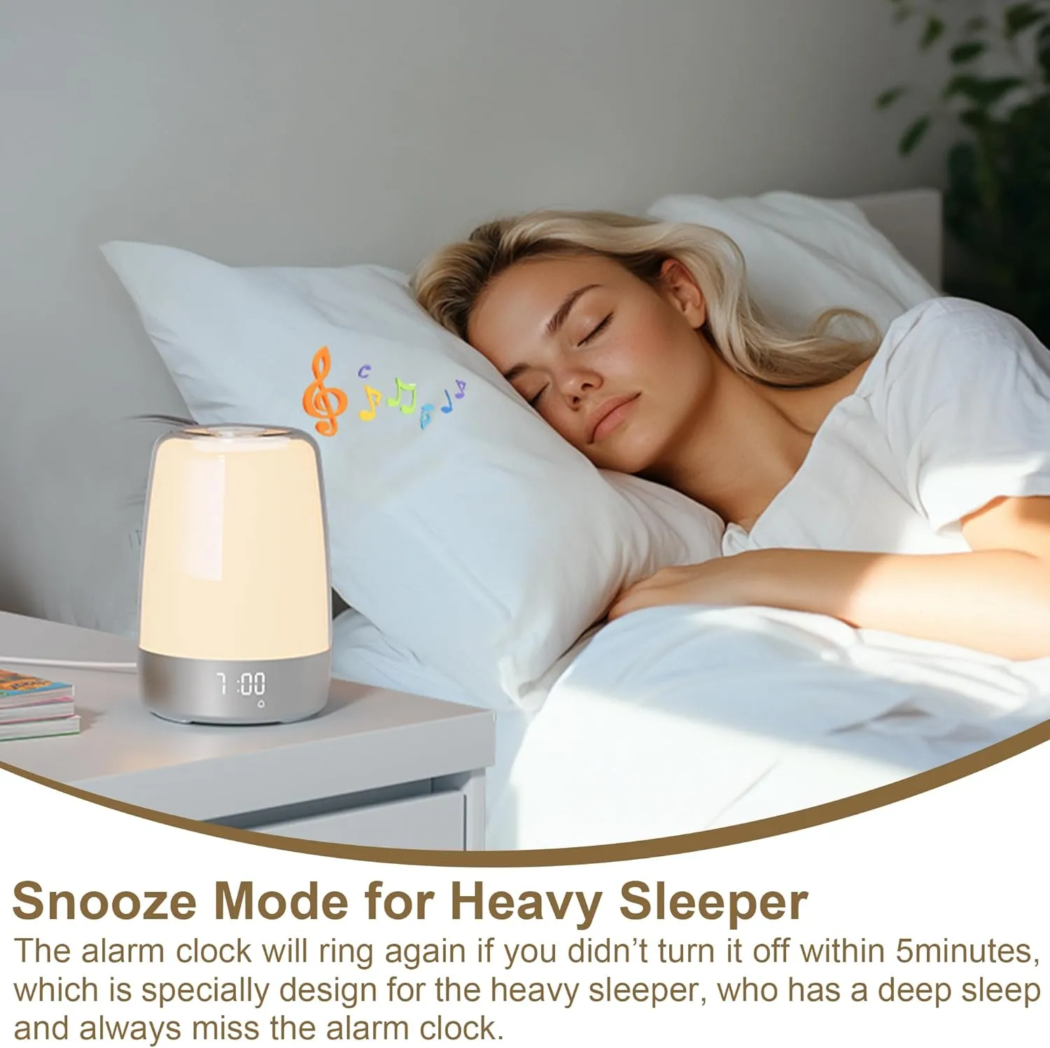 winshine Sunrise Alarm Clock, Wake Up Night Light for Kids, 10/30/60Mins Auto-Off Timer, Dimmable Sunlight Lamp, Touch Bedside Lamps for Bedroom, 6 RGB Colors, 5 Natural Sounds, Ideal for Gift