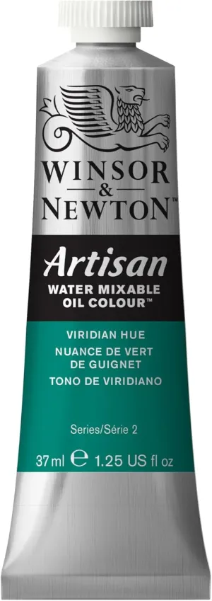 Winsor & Newton 8840582 Artisan Water-Mixable Oil Paint, High Pigment Concentration, Good Coverage & Light Fastness - 37 ml Tube, Viridian Colour