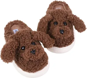 Women's Cute Teddy Animal Slippers House Slippers Warm Memory Foam Cotton Cozy Soft Fleece Plush Home Slippers Indoor Outdoor
