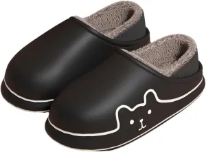 Women's Fuzzy Slippers EVA Thick Sole Cotton Fluffy Memory Foam Lightweight Comfy House Slippers Cozy Faux Fur Soft Plush Couple Slides Anti-Skid Indoor Outdoor Home Bedroom
