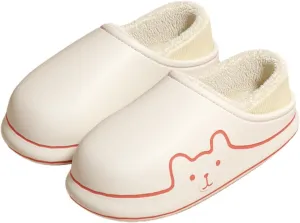Women's Fuzzy Slippers EVA Thick Sole Cotton Fluffy Memory Foam Lightweight Comfy House Slippers Cozy Faux Fur Soft Plush Couple Slides Anti-Skid Indoor Outdoor Home Bedroom