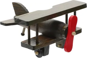 Wooden Vintage Helicopter Model Wood Plane Decor for Learning Home Decoration Safe Smooth Surface Family Friends