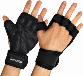 Workout Gloves for Athletic Use Weight Lifting, Palm Protectors with Adjustable Wrist Wraps, Sport Gloves for Men and Women, Great for Gym Fitness Exercise, Cycling, Hand Support, Training