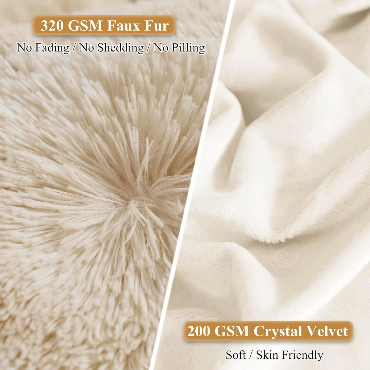 XeGe Tie Dye Faux Fur Fluffy Throw Pillow Cases, Plush Shaggy Soft Furry Pillowcases, Marble Print Velvet Fuzzy Decorative Pillow Covers for Bed Couch Zipper Closure, Set of 2(King, Tie Dye Beige)