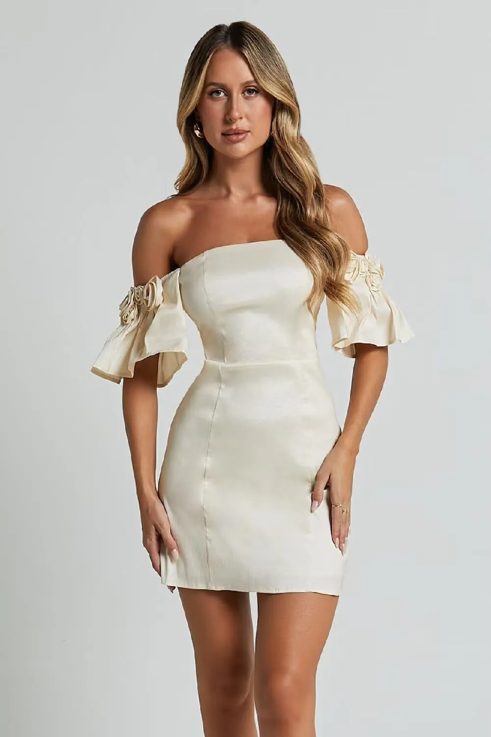 Xijun Strapless Homecoming Dresses 2025 with Flowers 3D Mini Satin Prom Dress Formal Short Cocktail Gowns
