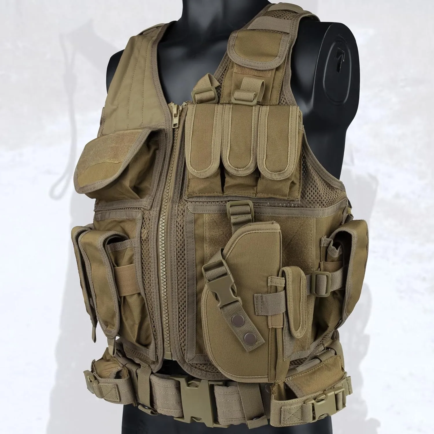 YAKEDA Tactical Outdoor CS Game Vest Adjustable Fit Adult