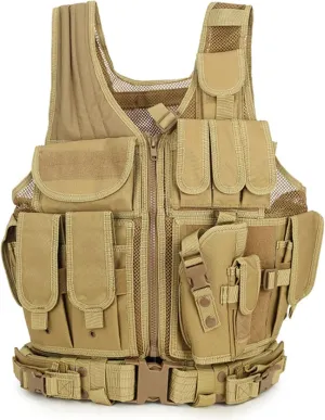 YAKEDA Tactical Outdoor CS Game Vest Adjustable Fit Adult